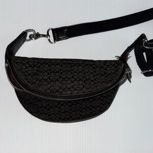 Black Patterned Crossbody Bag